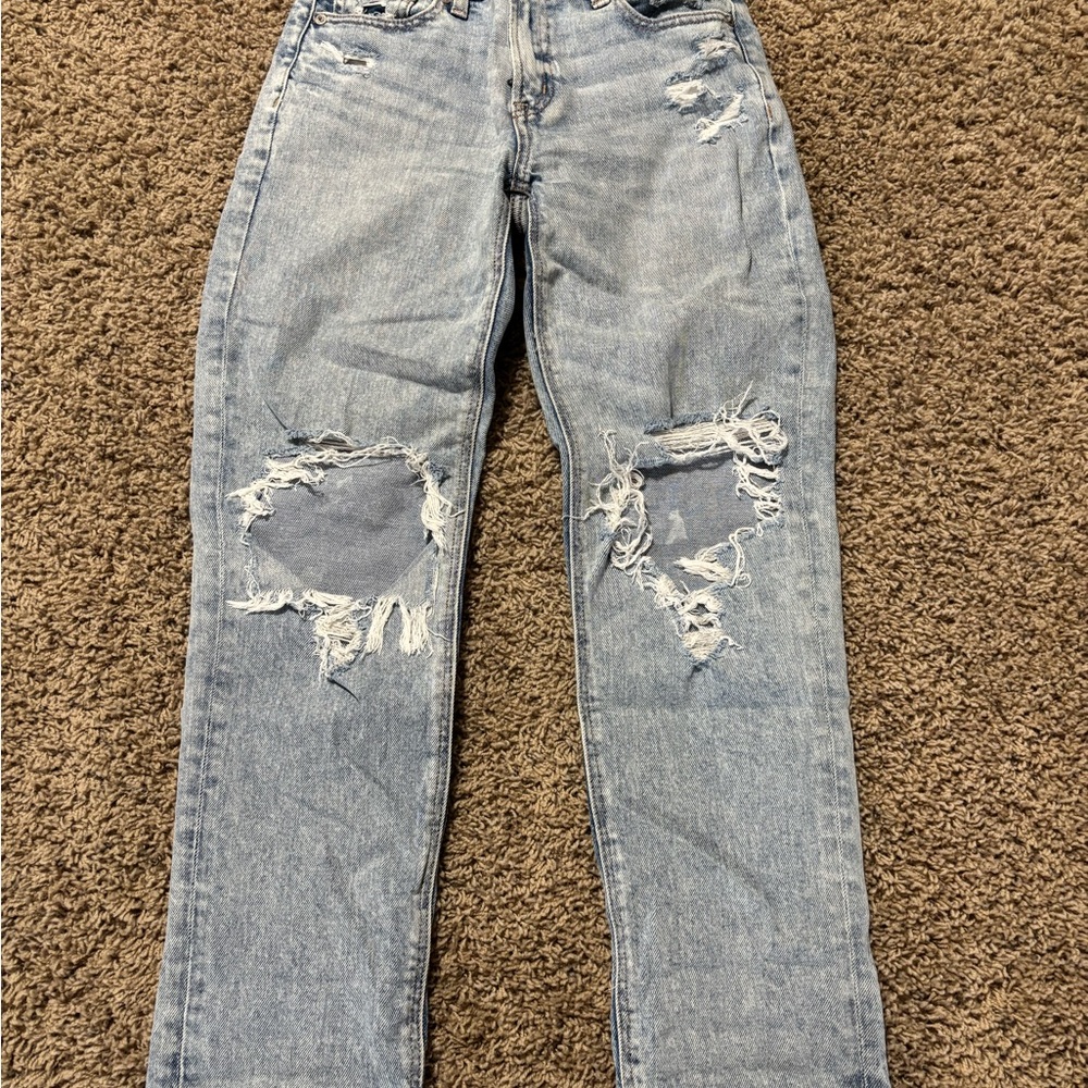 American Eagle Light Blue Ripped Jeans